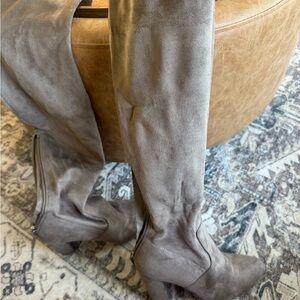 Steve Madden Suede Over-the-Knee Boots in Taupe